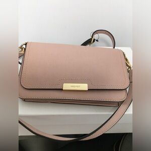 Nine West Dusty Pink Crossbody Bag with Gold Hardware